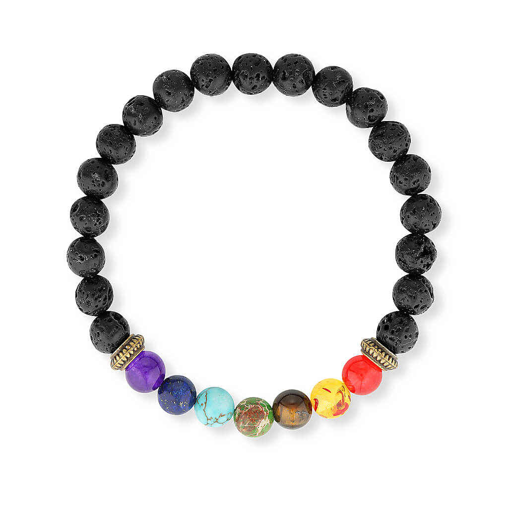 7 chakra essential oil diffuser bracelet.  Aromatherapy jewellery for kids