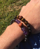 Tigers Eye & Lava stone adjustable diffusing bracelet