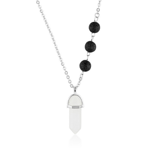 Joy Lava Stone & Crystal diffusing necklace