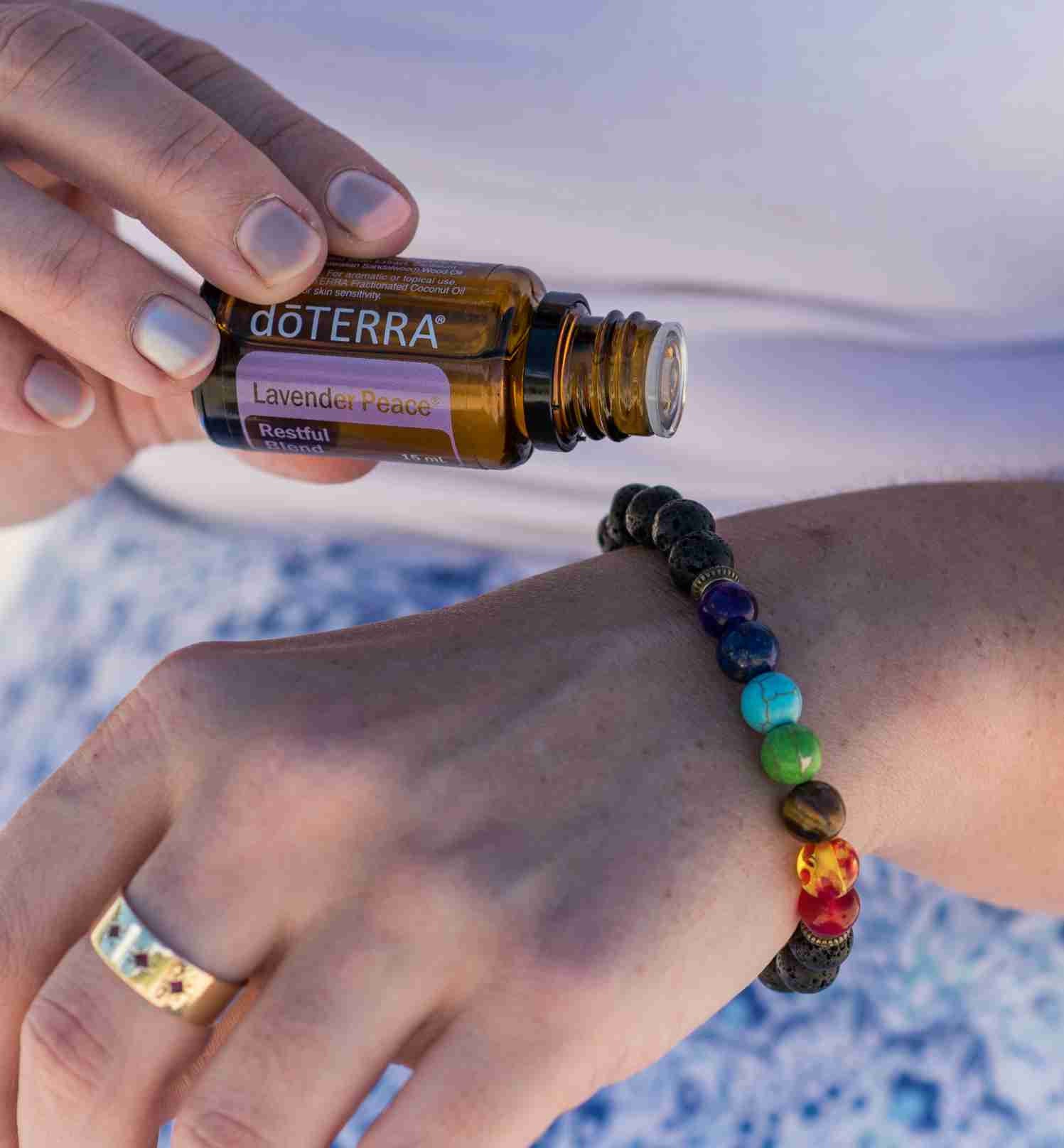 7 chakra essential oil diffuser bracelet.  Aromatherapy jewellery.