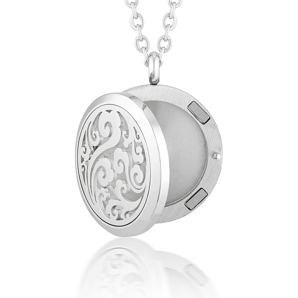 Essential oil diffuser necklace, aromatherapy locket